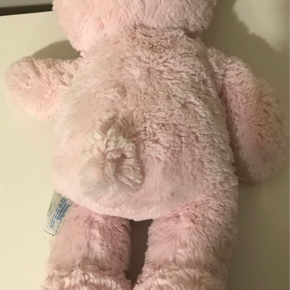 Valentines Build A Bear Workshop Pink Teddy 16” plush 2013 brown paw hearts - Picture 2 of 4